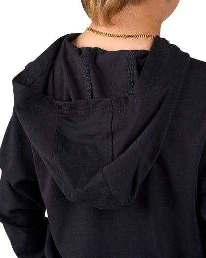 Black Clover Jr Luxe Tee Hoodie in Black