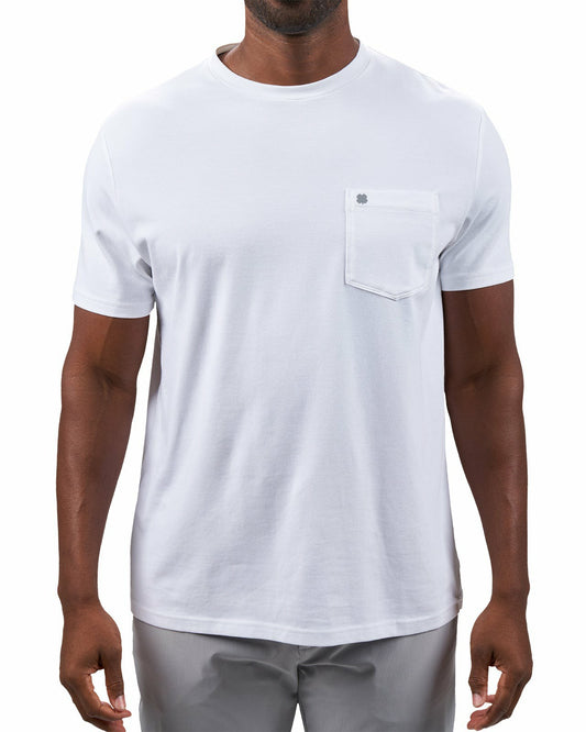 Black Clover Luxe Short-Sleeved White Tee for Work or Play