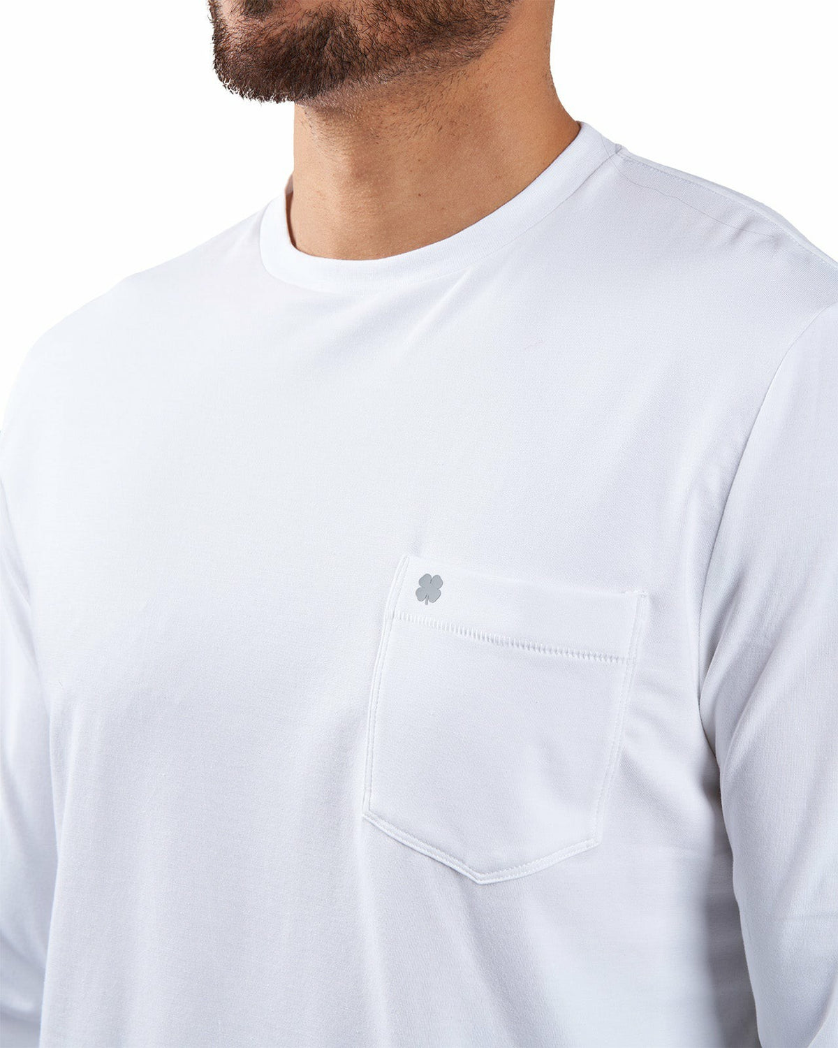 Black Clover Luxe Long-Sleeved White Tee for Work or Play