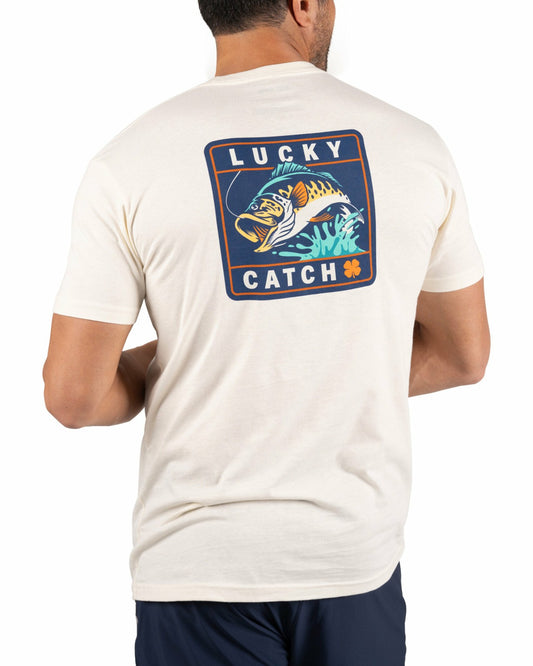 Black Clover Retro Men's Beige Graphic Tee for Fishing & Outdoors