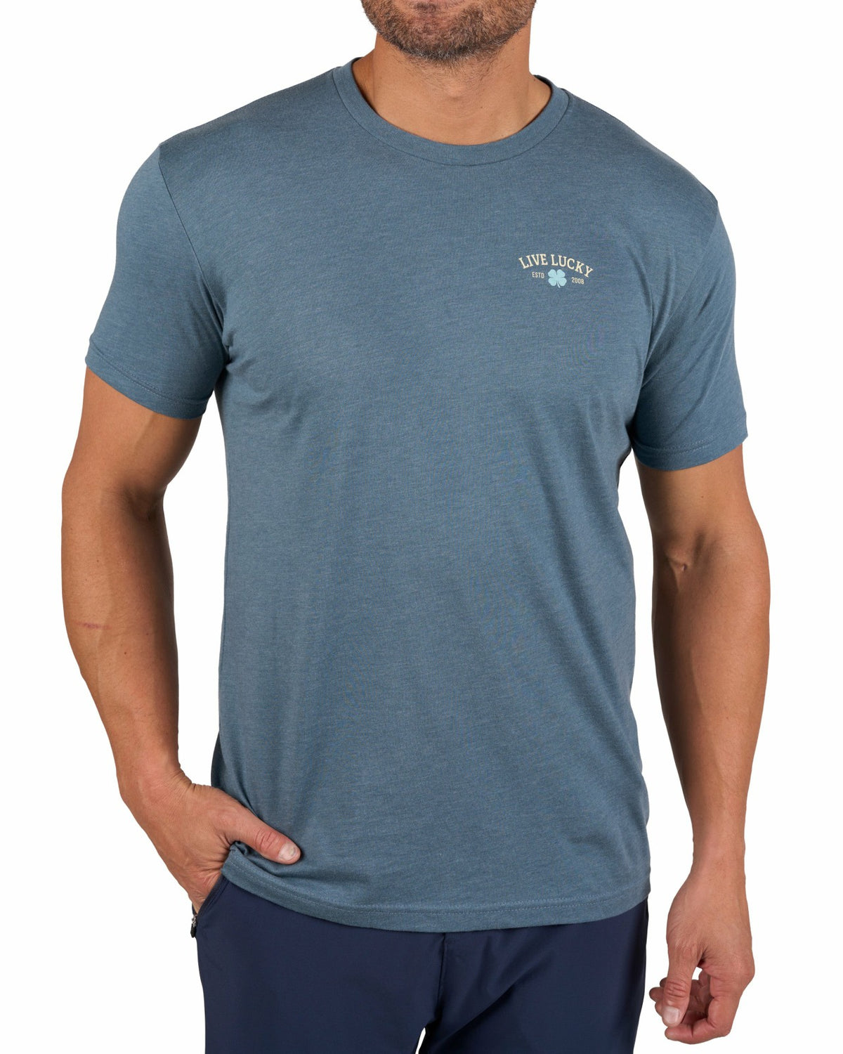 Black Clover Retro Western Men's Blue Graphic Tee