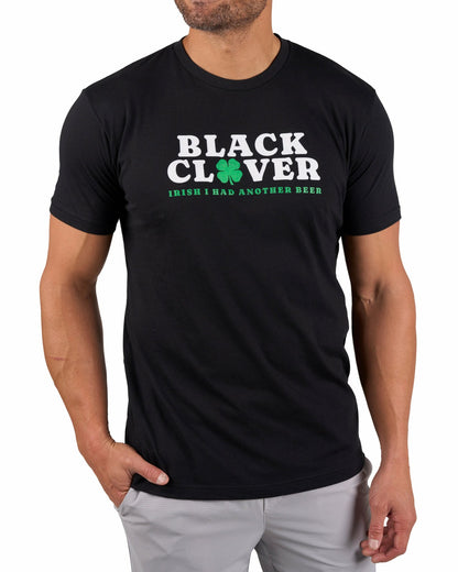 Black Clover Playful Men's Black Graphic Tee for Golf