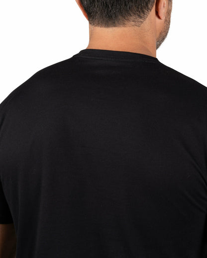 Black Clover Playful Men's Black Graphic Tee for Golf and Casual Wear
