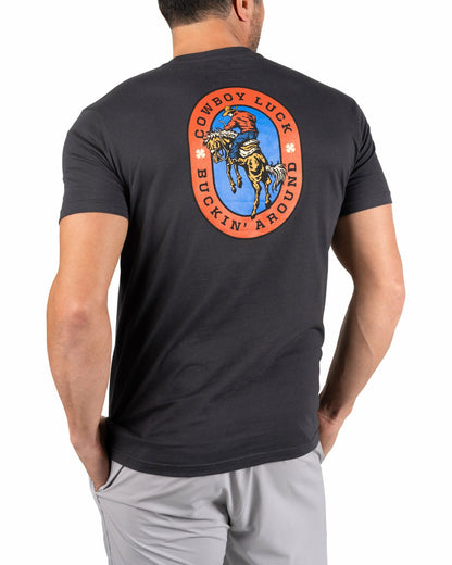 Black Clover Western Men's Cowboy Black Graphic Tee