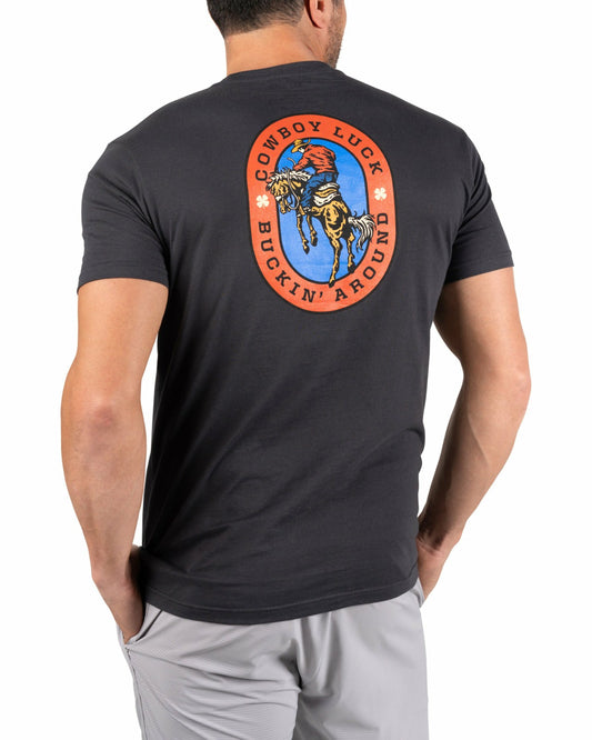 Black Clover Western Men's Cowboy Black Graphic Tee