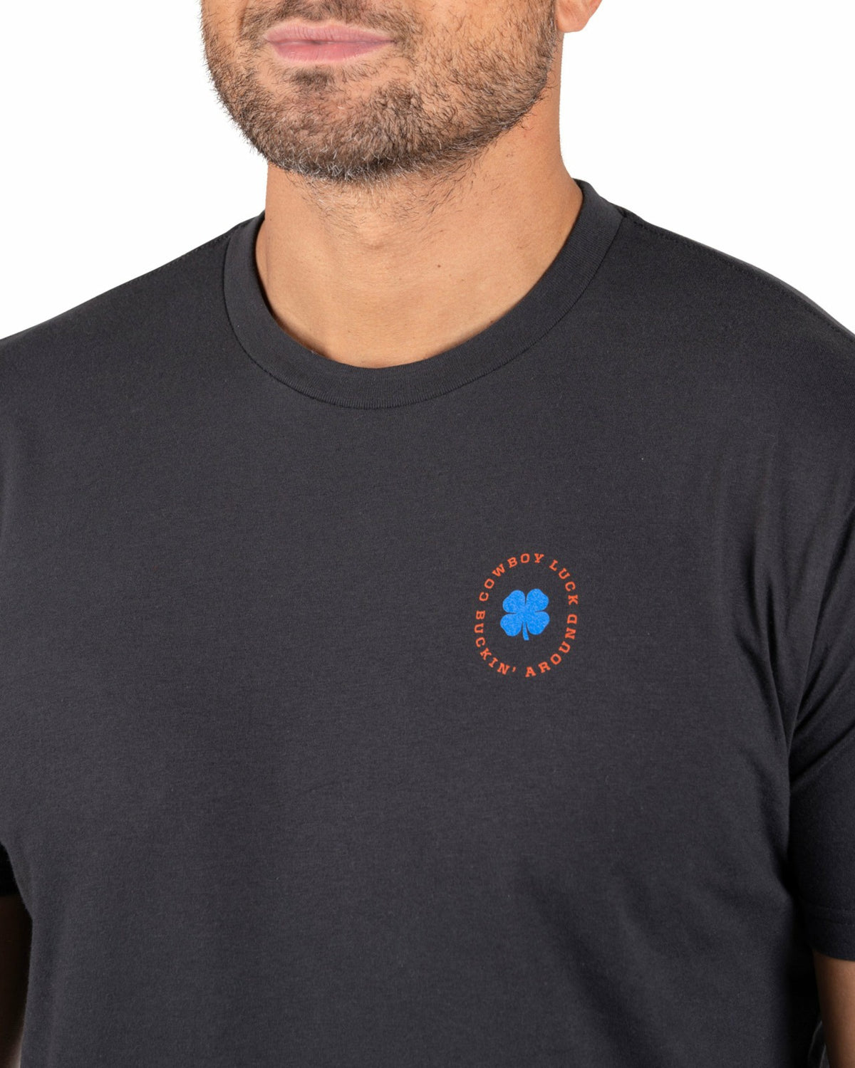 Black Clover Western Men's Cowboy Black Graphic Tee
