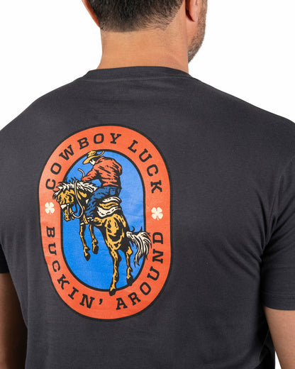 Black Clover Western Men's Cowboy Black Graphic Tee