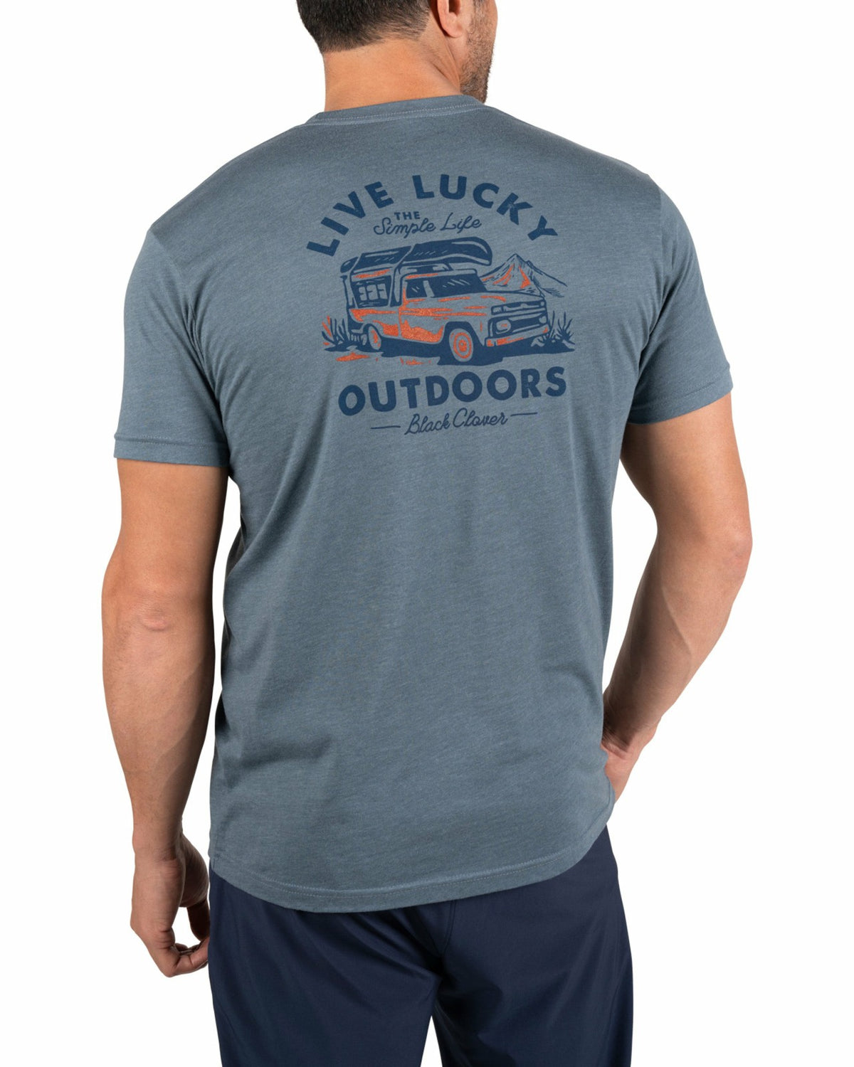 Black Clover Retro Men's Blue Graphic Tee for Outdoor Lifestyle