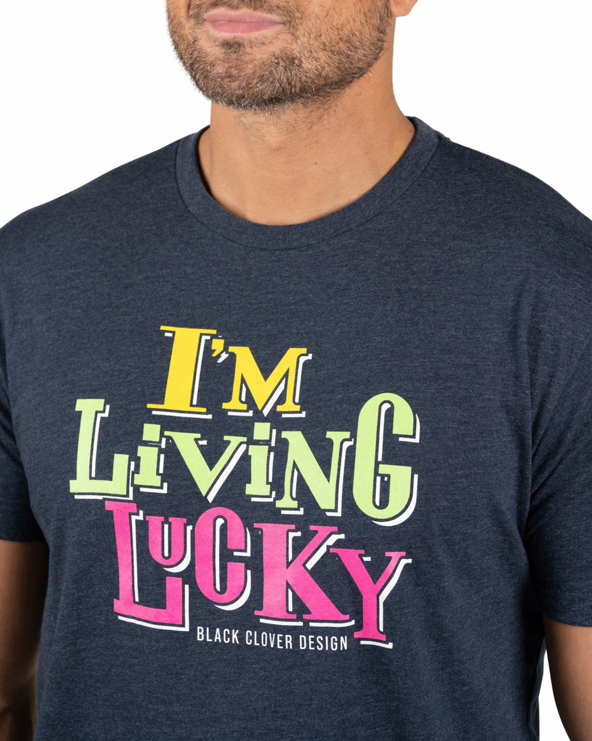Black Clover Vintage Navy Men's Graphic Tee for Golf & Casual Wear