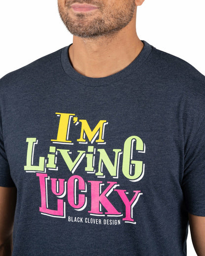 Black Clover Vintage Navy Men's Graphic Tee for Golf & Casual Wear