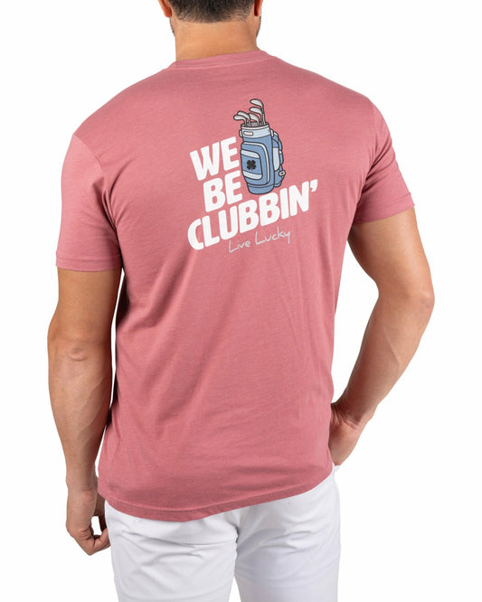 Black Clover Playful Men's Pink Graphic Tee for Golf