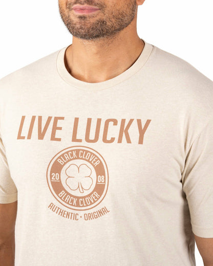 Black Clover Super Soft Men's Brown and Beige Graphic Tee