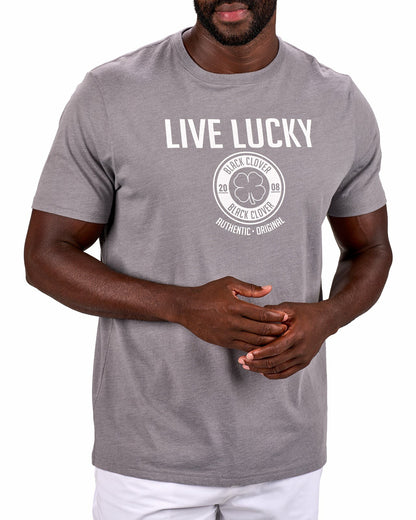Black Clover Super Soft Men's Dark Grey and White Graphic Tee