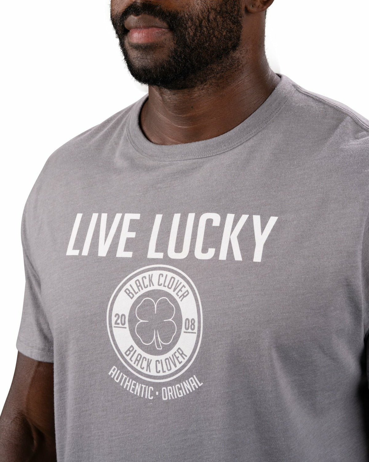 Black Clover Super Soft Men's Dark Grey and White Graphic Tee