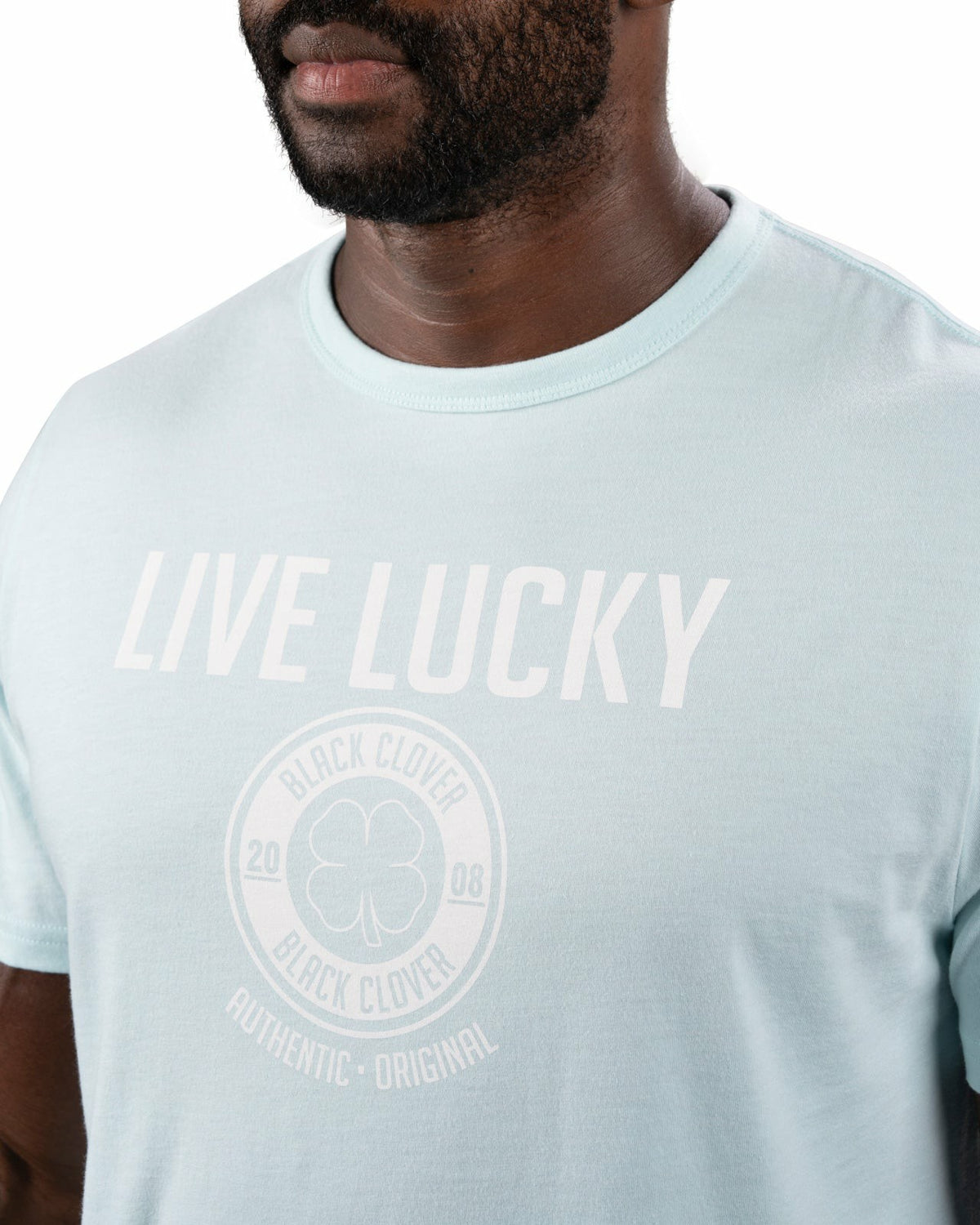 Black Clover Super Soft Men's Blue and White Graphic Tee