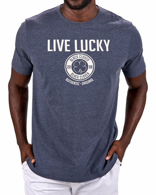 Black Clover Super Soft Men's Blue and White Graphic Tee
