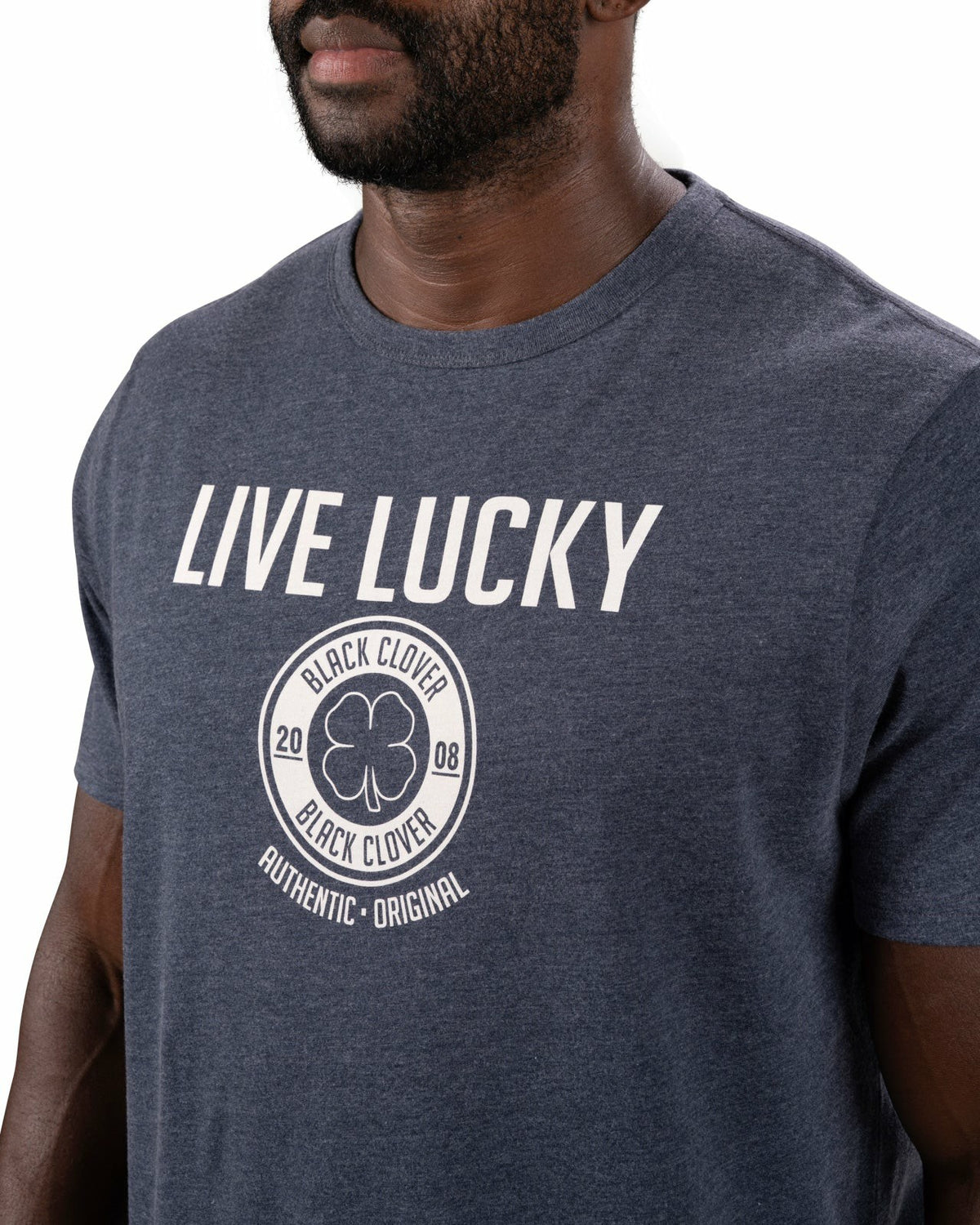 Black Clover Super Soft Men's Blue and White Graphic Tee