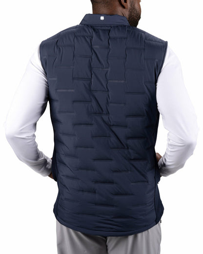 Black Clover Trendy Men's Navy Blue Golf Vest for Everyday Style