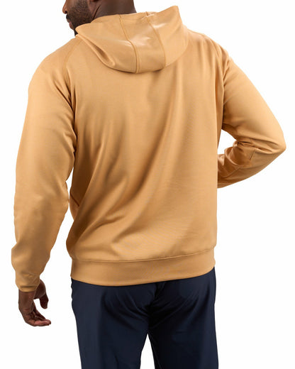 Black Clover Men's Quarter-Zip Mustard Yellow Lightweight Hoodie
