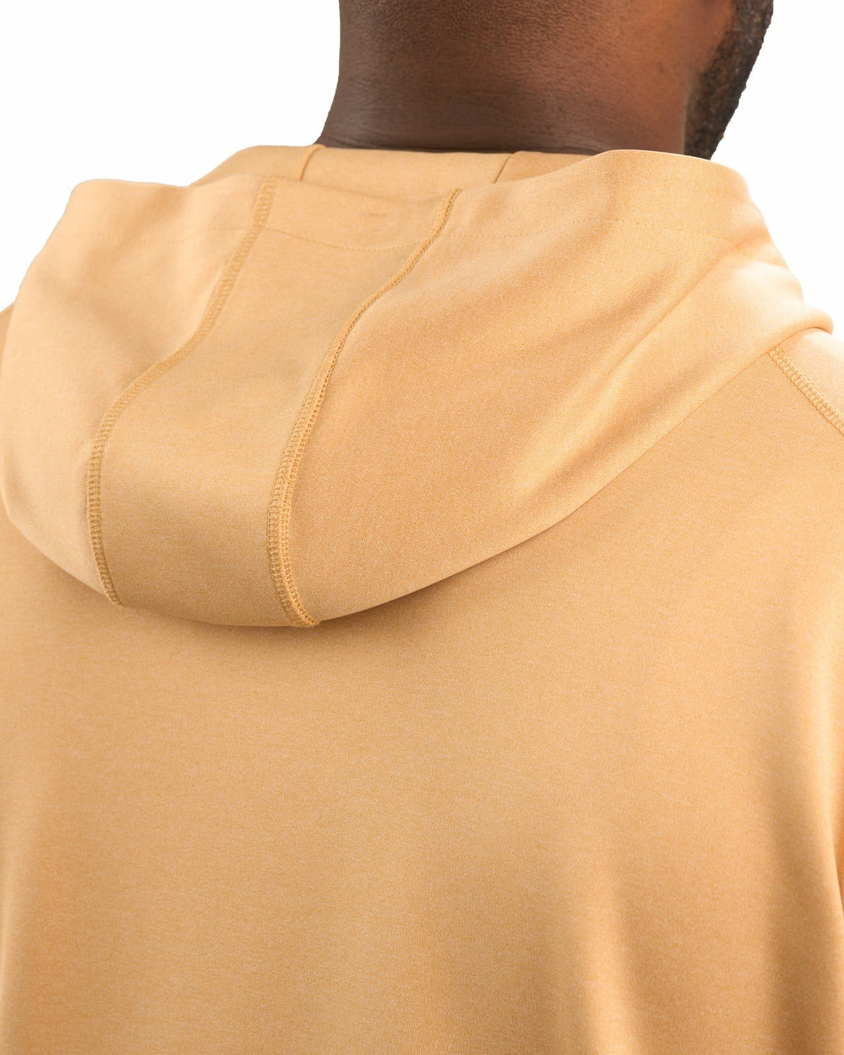 Black Clover Men's Quarter-Zip Mustard Yellow Lightweight Hoodie