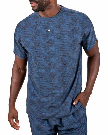 Black Clover Men's Navy Athletic Fit Tee for Gym and Performance