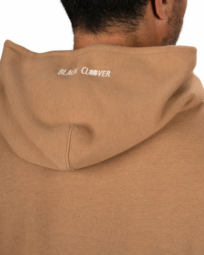 Black Clover Men's Comfortable Athletic Brown Hoodie