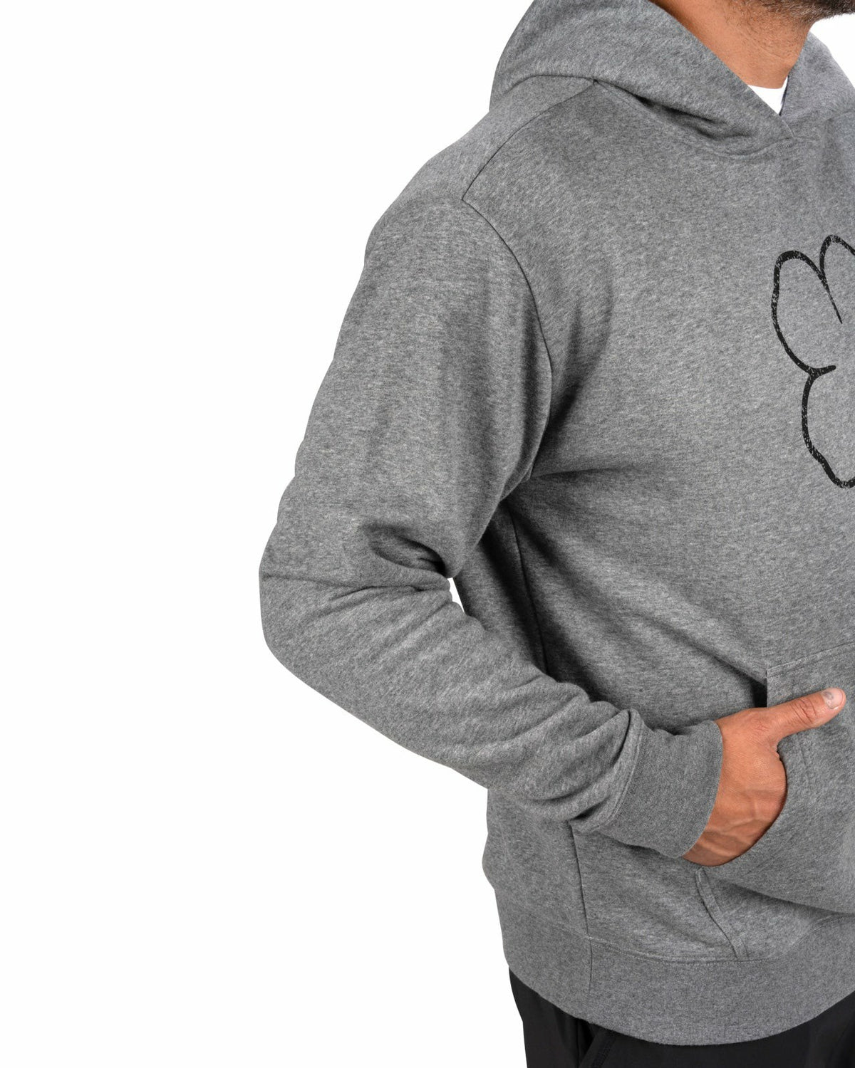 Black Clover Men's Comfortable Athletic Grey Hoodie