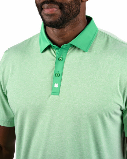 Black Clover Classic Men's Green Golf Polo with Cooling & Breathability