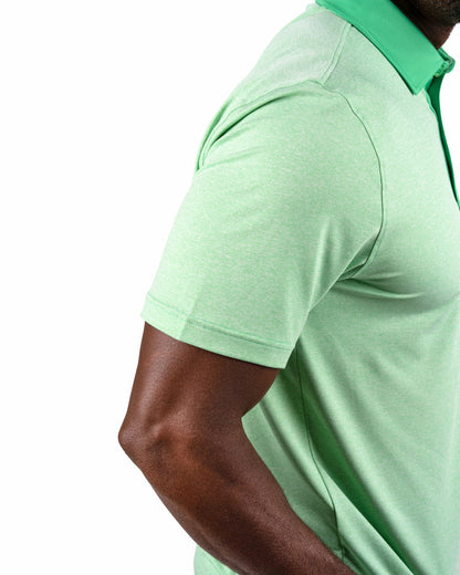Black Clover Classic Men's Green Golf Polo with Cooling & Breathability