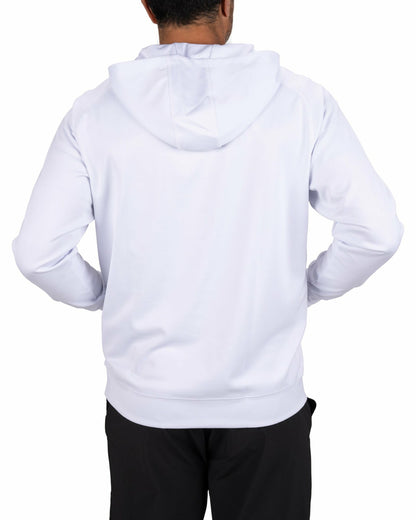 Black Clover Men's Quarter-Zip White Lightweight Hoodie