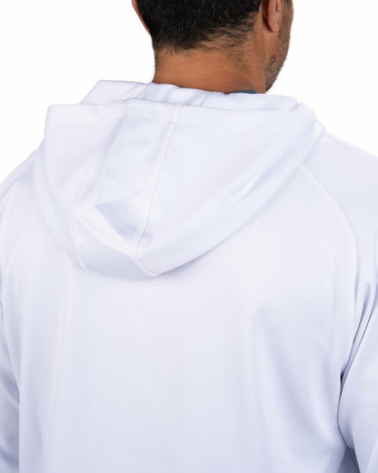 Black Clover Men's Quarter-Zip White Lightweight Hoodie