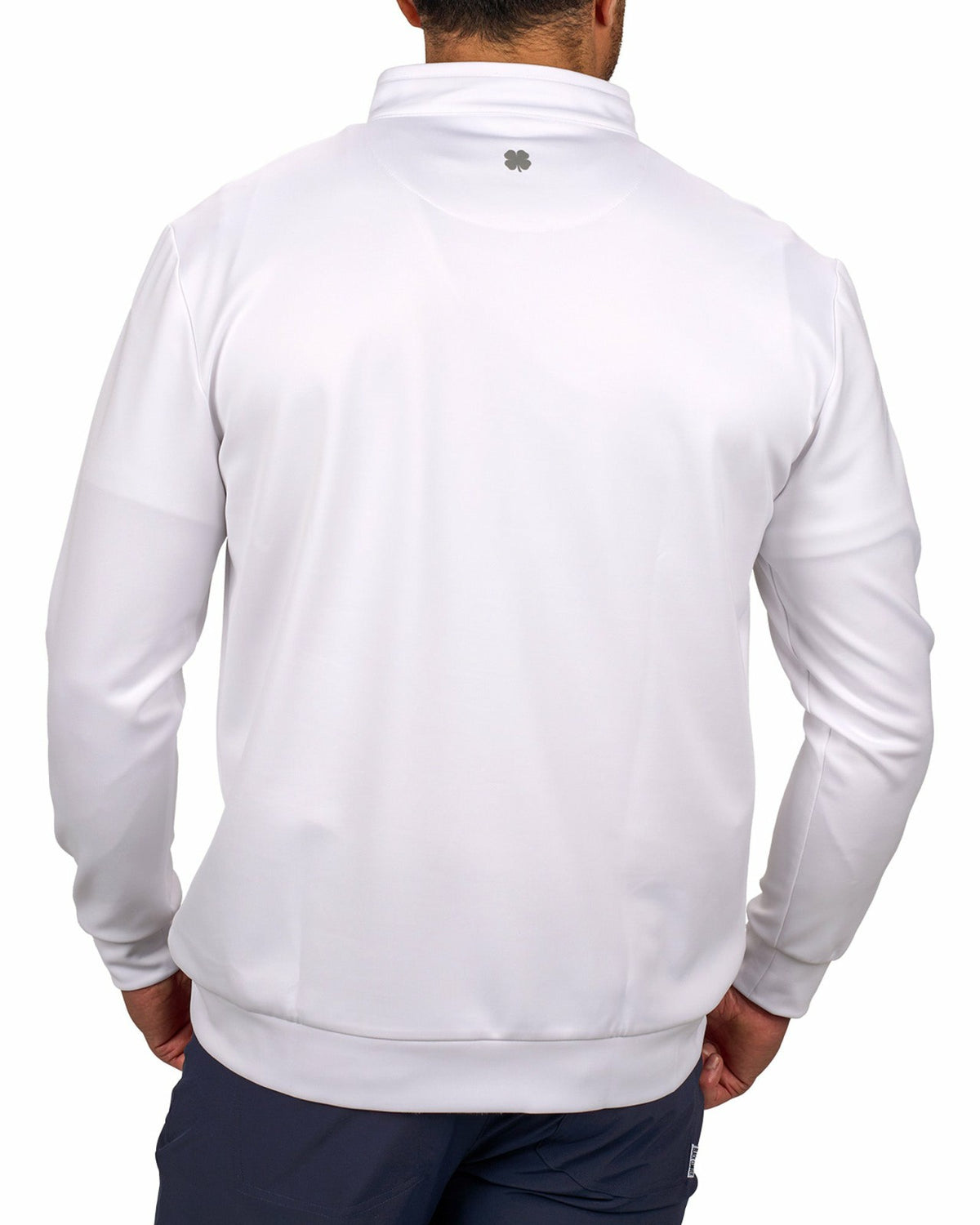 Black Clover Men's Athletic White Quarter-Zip Hoodie