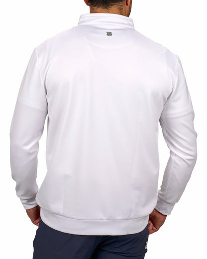 Black Clover Men's Athletic White Quarter-Zip Hoodie