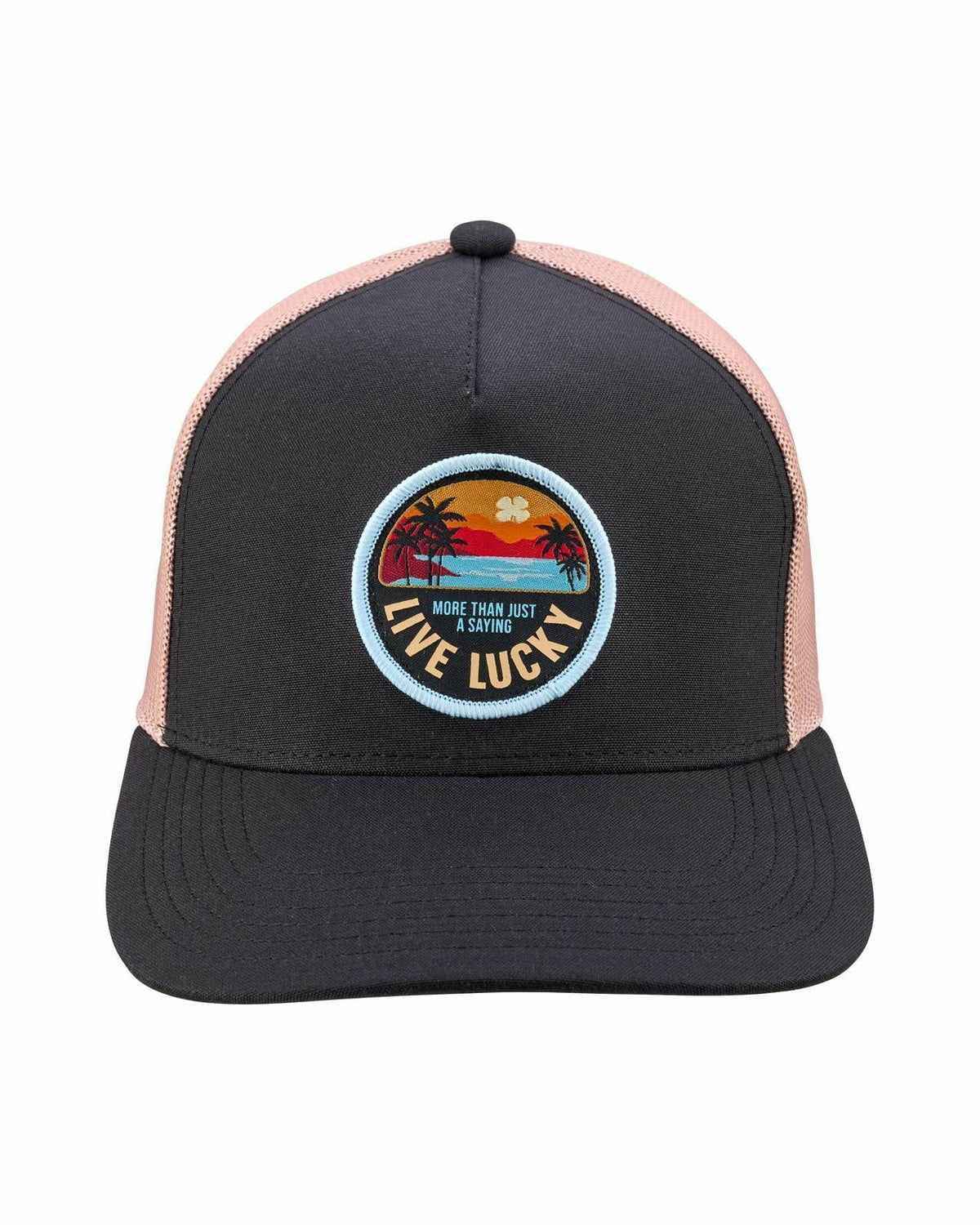Black Clover Tropical Mesh Black Hat for Golf and Lifestyle