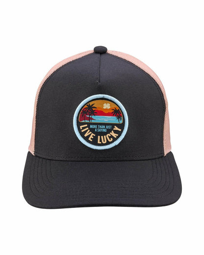 Black Clover Tropical Mesh Black Hat for Golf and Lifestyle