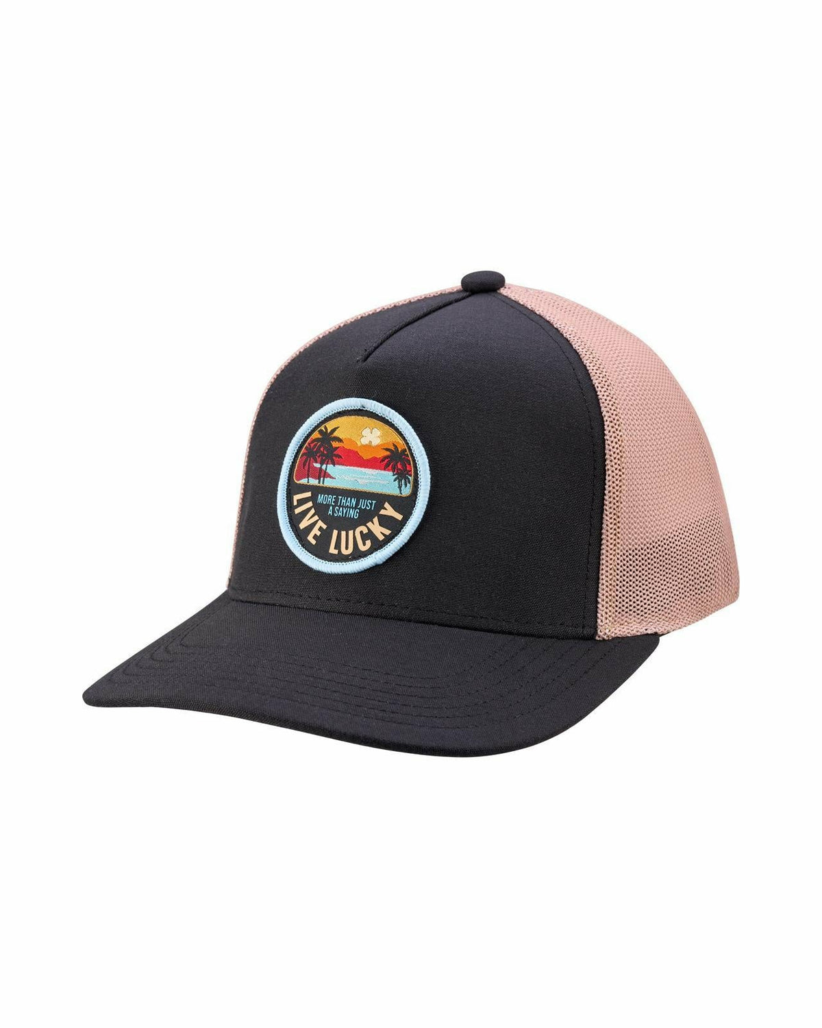 Black Clover Tropical Mesh Black Hat for Golf and Lifestyle