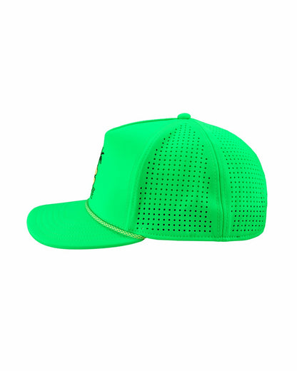 Black Clover Adjustable Tropical Green Hat for Golf and Lifestyle