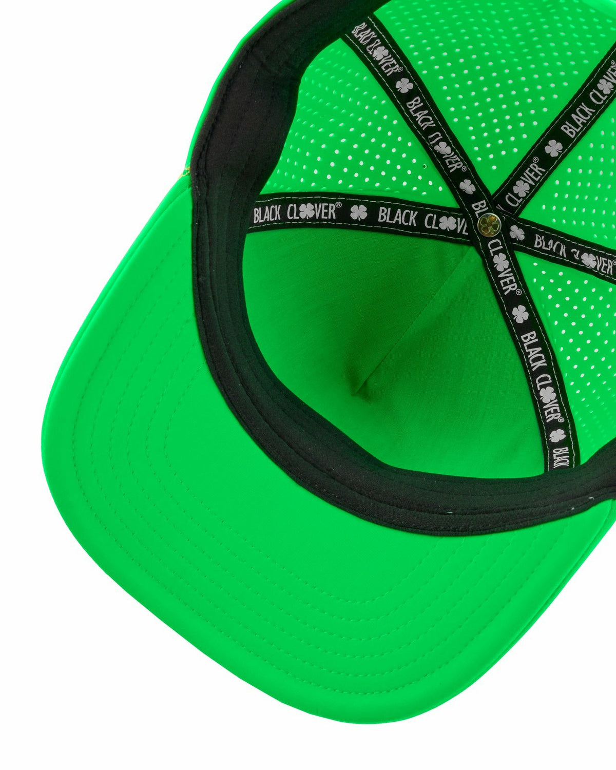Black Clover Adjustable Tropical Green Hat for Golf and Lifestyle