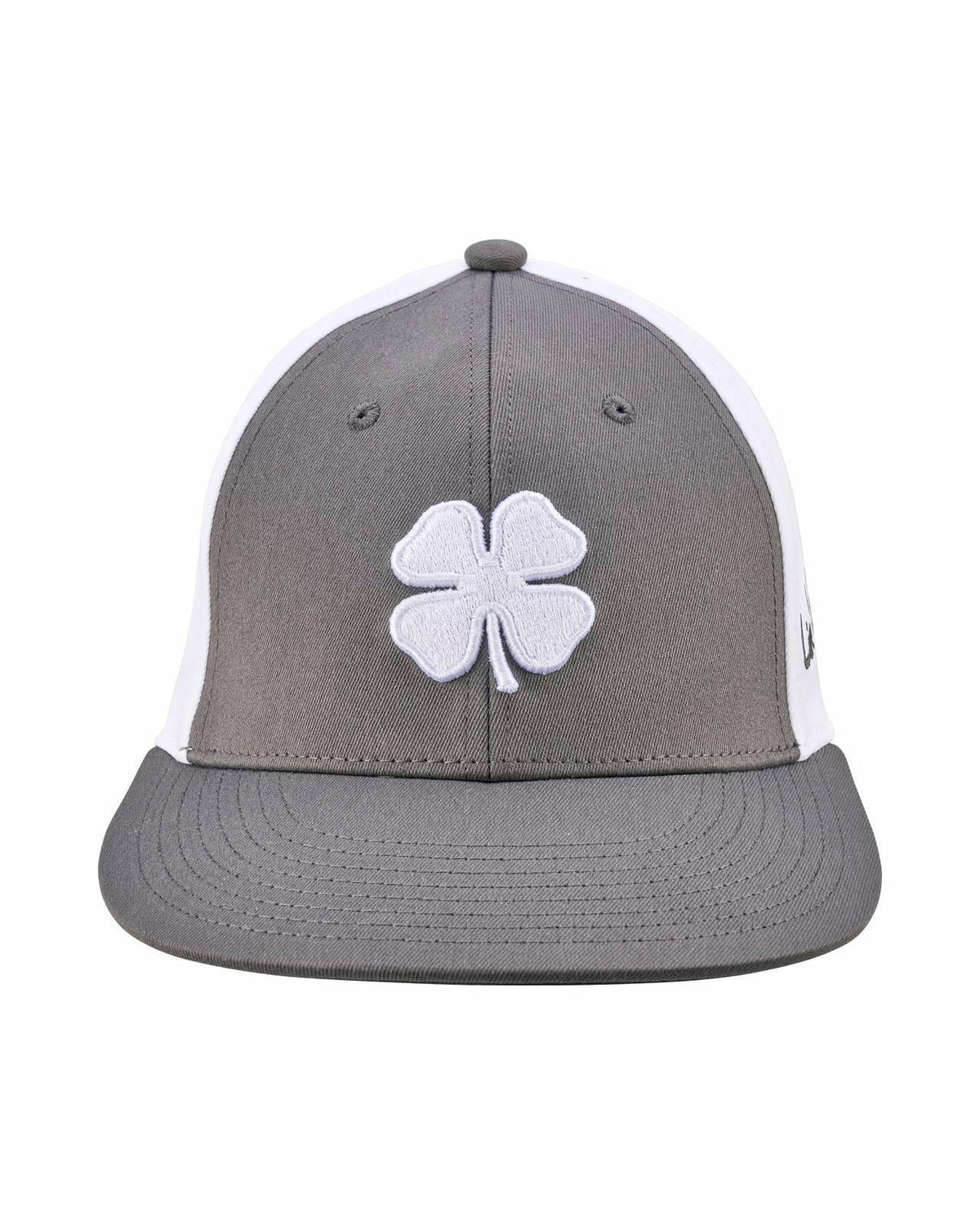 Black Clover White and Grey Perforated Golf Hat with Clover