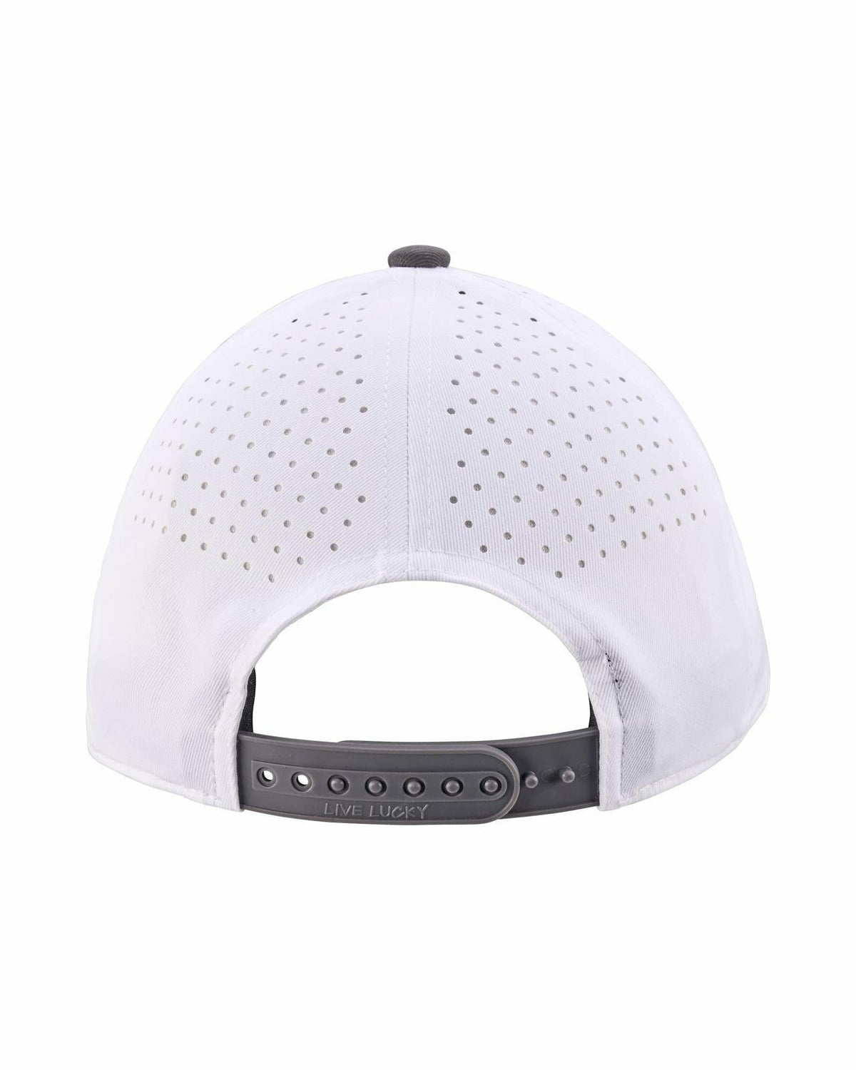 Black Clover White and Grey Perforated Golf Hat with Clover