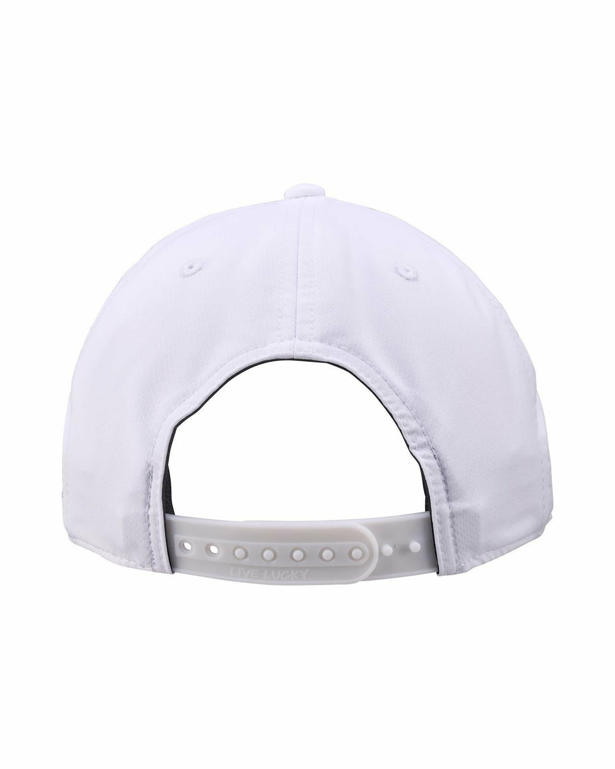 Black Clover Unisex White Summer Rope Snapback Hat with Silver Clover Logo