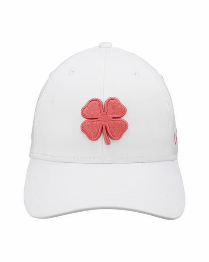 Black Clover White and Brandy Premium Clover Hat For Golf and Lifestyle