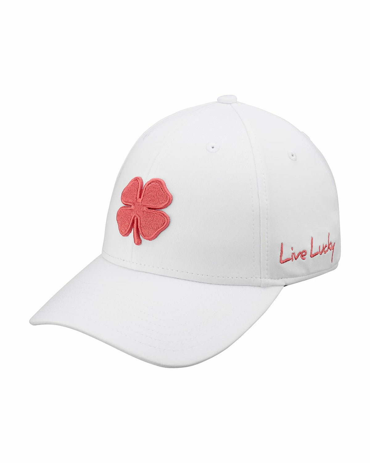 Black Clover White and Brandy Premium Clover Hat For Golf and Lifestyle