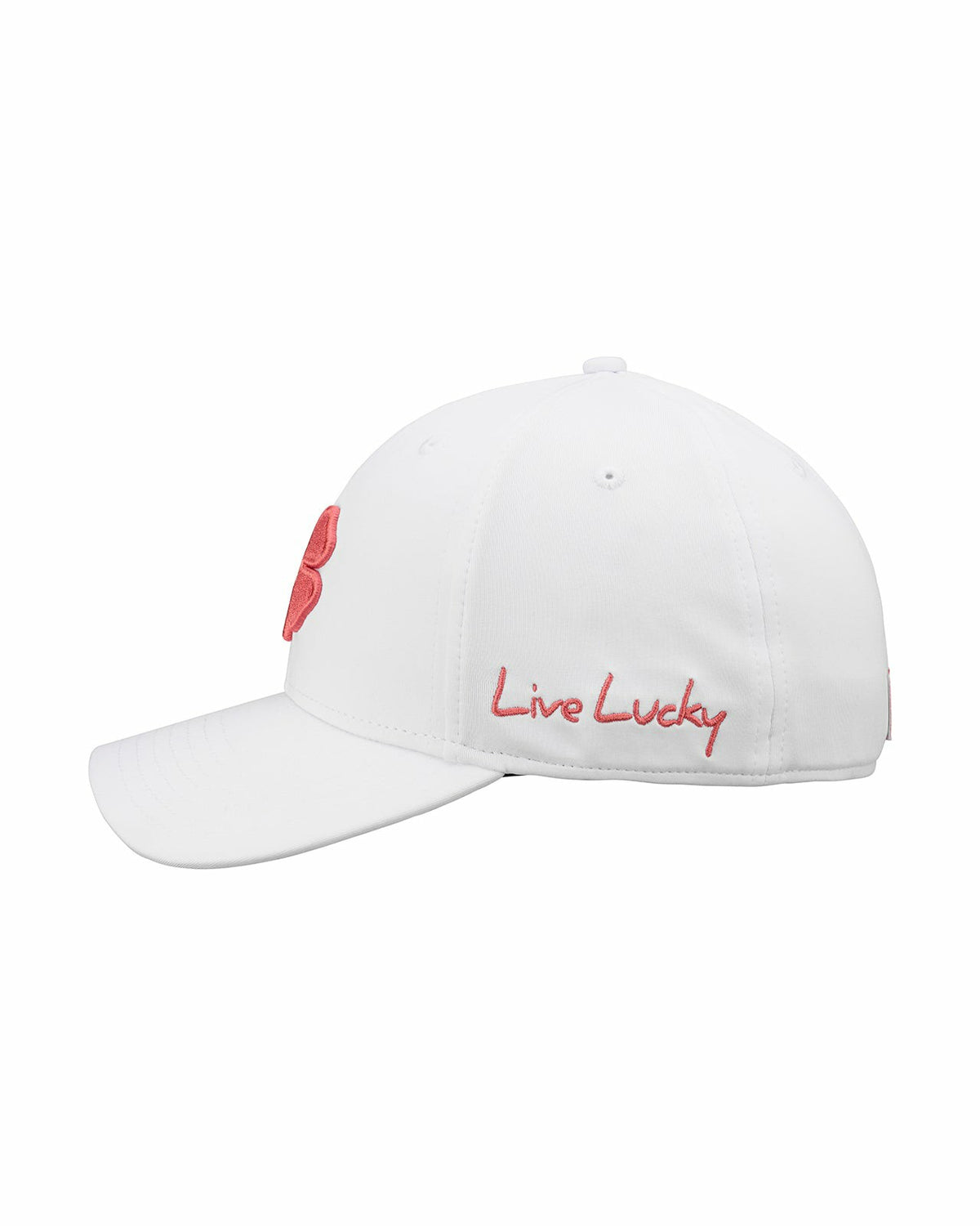 Black Clover White and Brandy Premium Clover Hat For Golf and Lifestyle