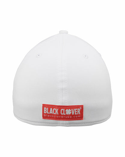 Black Clover White and Brandy Premium Clover Hat For Golf and Lifestyle