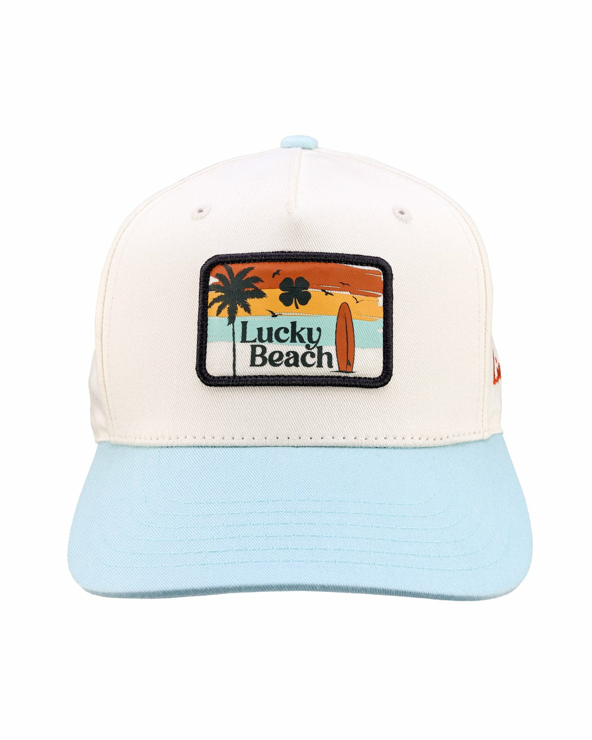 Black Clover Tropical White and Blue Hat for Golf and Lifestyle
