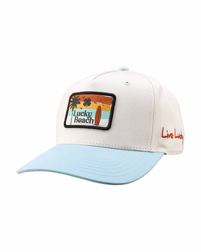 Black Clover Tropical White and Blue Hat for Golf and Lifestyle