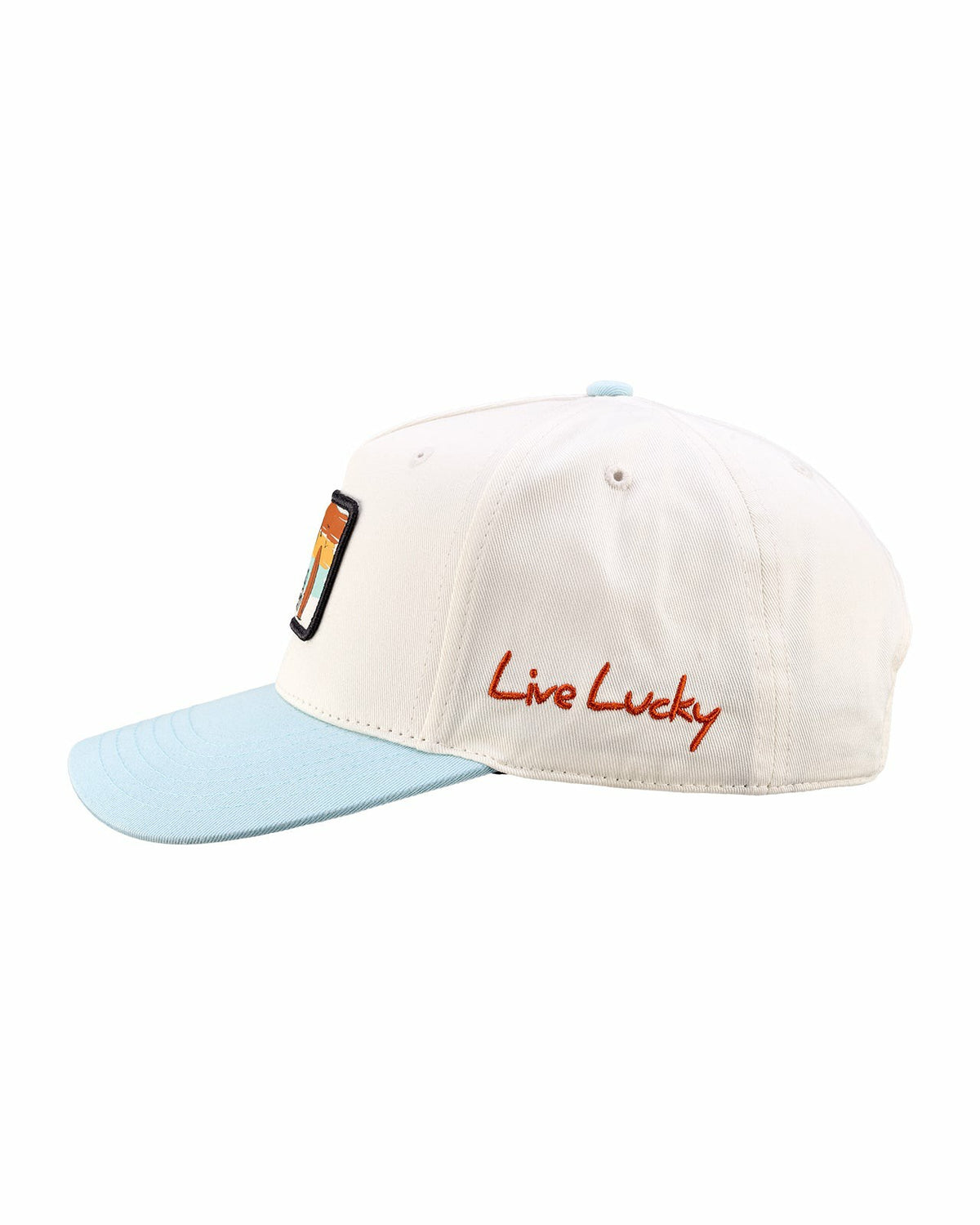 Black Clover Tropical White and Blue Hat for Golf and Lifestyle
