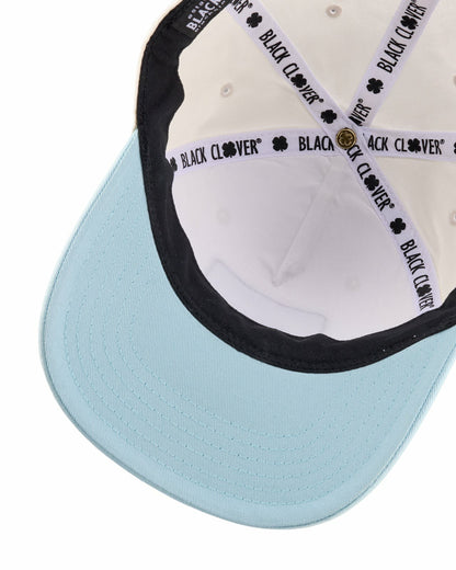 Black Clover Tropical White and Blue Hat for Golf and Lifestyle
