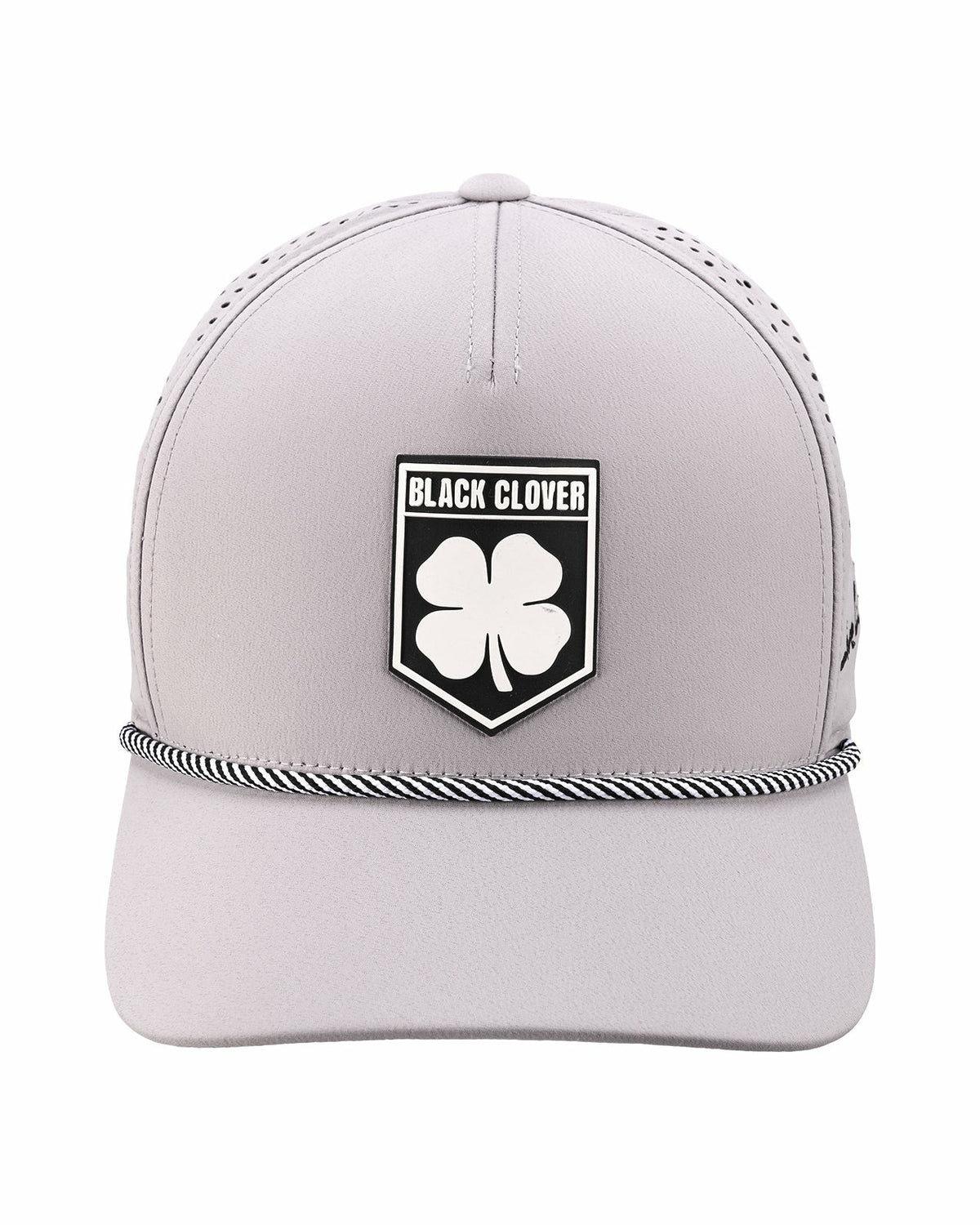 Black Clover Breathable Silver Golf Hat with Rope and Patch